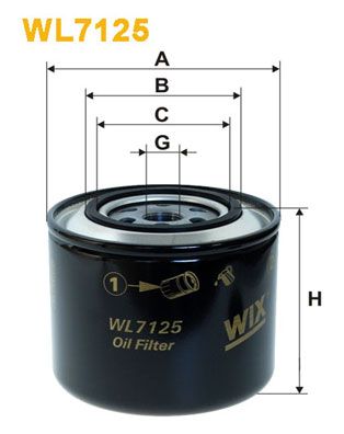 WIX FILTERS Öljynsuodatin WL7125